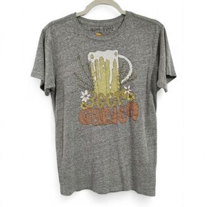 Billabong X Andy Davis Beer Garden Floral Gray T Shirt Men's Size Small